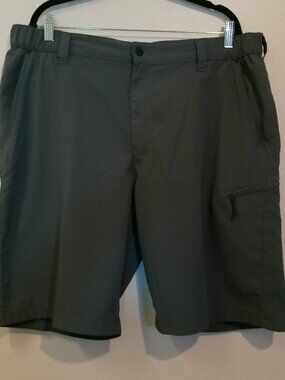 Wrangler Shorts Mens Gray Nylon Spandex Outdoor Hiking Zip Pocket Size 38 (I)